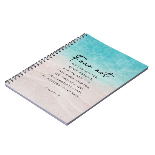 Isaiah 41:10 Angst nicht Notizblock (Linke Seite)