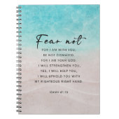 Isaiah 41:10 Angst nicht Notizblock (Vorderseite)