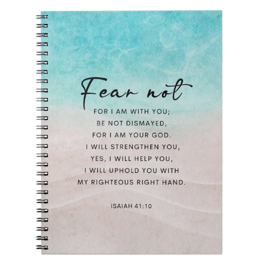Isaiah 41:10 Angst nicht Notizblock (Vorderseite)