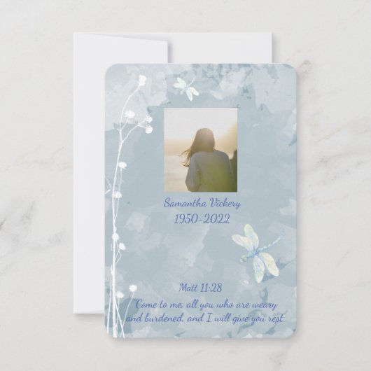 Isaiah 41:10 Beerdigung der Schrift Dank Custom Da Dankeskarte (Vorderseite)