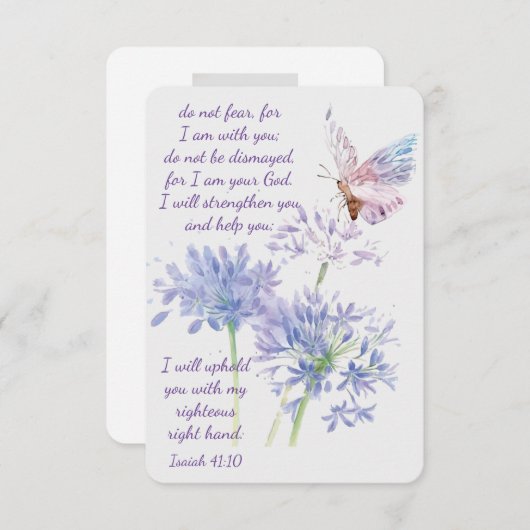 Isaiah 41:10 Beerdigung der Schrift Dank Custom Dankeskarte (Vorne/Hinten)