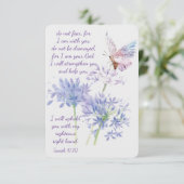 Isaiah 41:10 Beerdigung der Schrift Dank Custom Dankeskarte (Stehend Vorderseite)