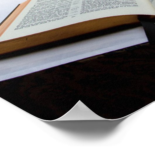 Isaiah 41:10 Bibel und Kreuz Poster (Ecke)