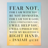 Isaiah 41:10 Bibelangebot Poster (Vorne)