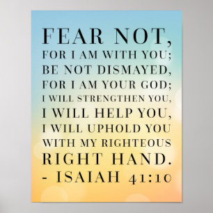 Isaiah 41:10 Bibelangebot Poster