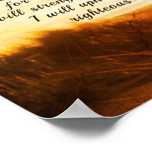 Isaiah 41:10 Bibelverse Fürchte nicht, dass ich be Poster (Ecke)