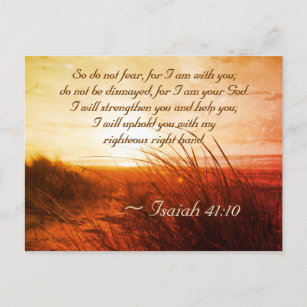 Isaiah 41:10 Bibelverse Fürchte nicht, dass ich be Postkarte