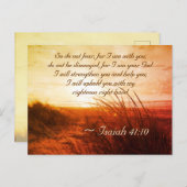 Isaiah 41:10 Bibelverse Fürchte nicht, dass ich be Postkarte (Vorne/Hinten)