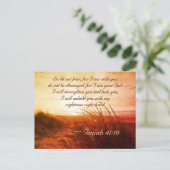 Isaiah 41:10 Bibelverse Fürchte nicht, dass ich be Postkarte (Stehend Vorderseite)