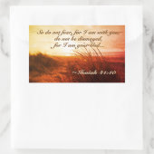 Isaiah 41:10 Bibelverse Fürchte nicht, dass ich be Rechteckiger Aufkleber (Tasche)