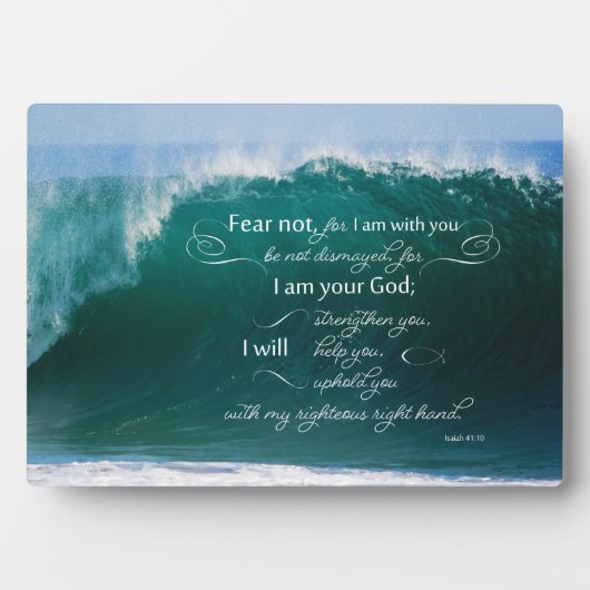 Isaiah 41 10 Bible Verse Easel Plaque Fotoplatte (Vorderseite)
