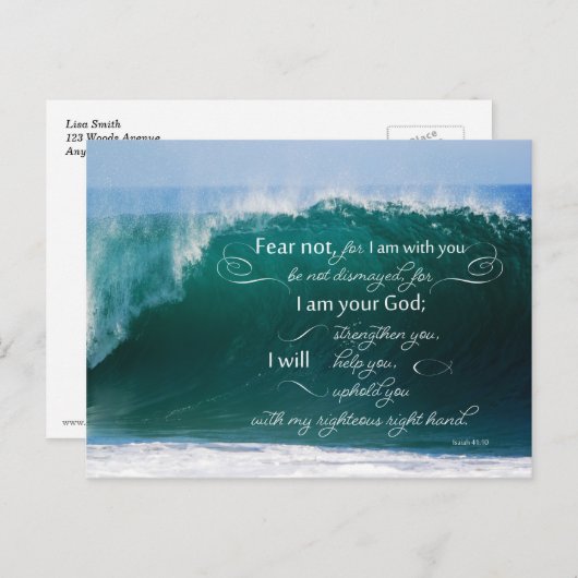 Isaiah 41 10 Bible Verse Postkarten (Vorne/Hinten)