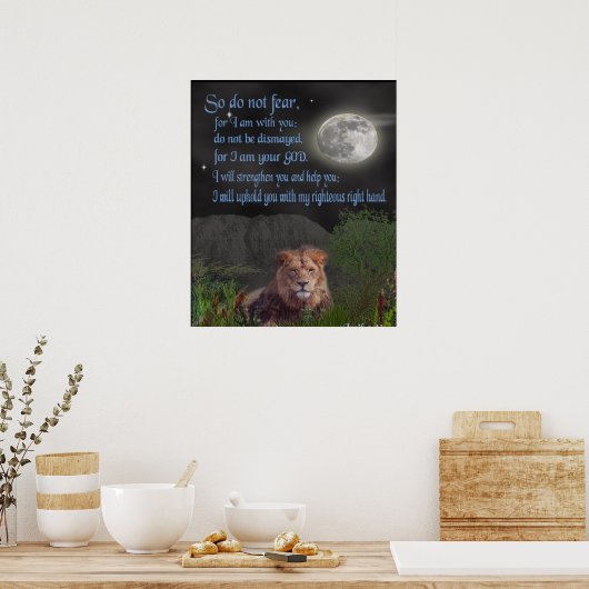 Isaiah 41:10 christliches Poster (Küche)