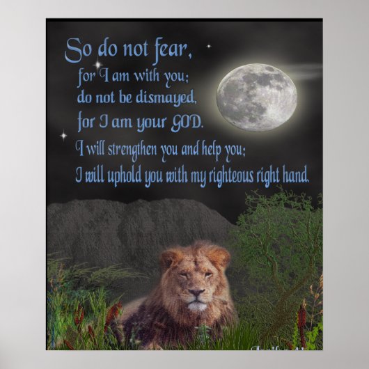 Isaiah 41:10 christliches Poster (Vorne)