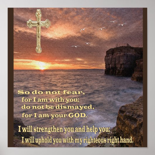 Isaiah 41 10 christliches Poster (Vorne)