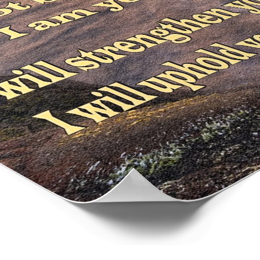 Isaiah 41 10 christliches Poster (Ecke)