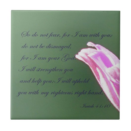 Isaiah 41:10 fliese (Vorderseite)