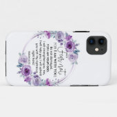 Isaiah 41:10 Furcht vor nicht Lila Schrift Case-Mate iPhone Hülle (Rückseite (Horizontal))