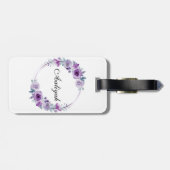 Isaiah 41:10 Furcht vor nicht Lila Schrift Gepäckanhänger (Rückseite horizontal)