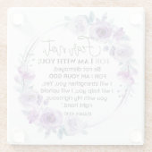 Isaiah 41:10 Furcht vor nicht Lila Schrift Glasuntersetzer (Rückseite)