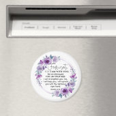 Isaiah 41:10 Furcht vor nicht Lila Schrift Magnet (In Situ (Geschirrspüler))