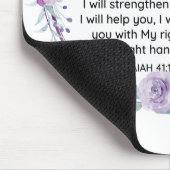 Isaiah 41:10 Furcht vor nicht Lila Schrift Mousepad (Ecke)