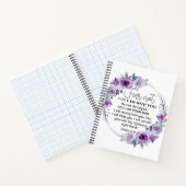 Isaiah 41:10 Furcht vor nicht Lila Schrift Notizblock (Innenseite)