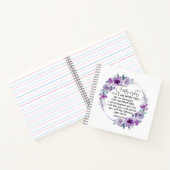 Isaiah 41:10 Furcht vor nicht Lila Schrift Notizblock (Innenseite)