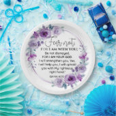 Isaiah 41:10 Furcht vor nicht Lila Schrift Pappteller (Party)