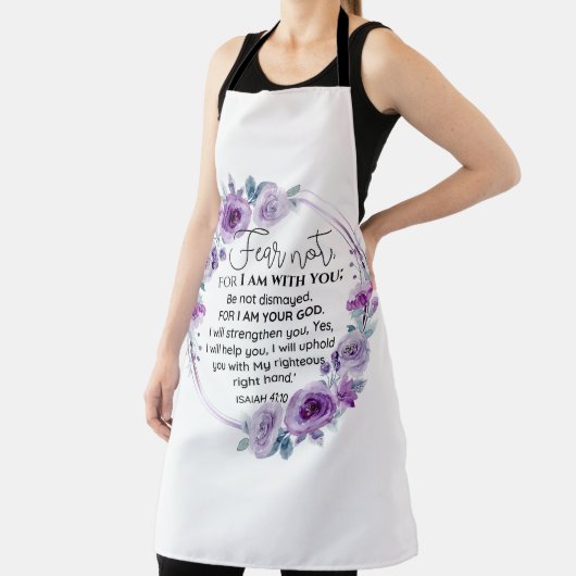 Isaiah 41:10 Furcht vor nicht Lila Schrift Schürze (InSitu)