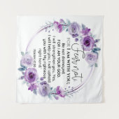 Isaiah 41:10 Furcht vor nicht Lila Schrift Wandteppich (Vorderseite (Horizontal))