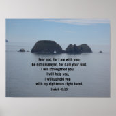 Isaiah 41:10 Fürchte dich nicht, denn ich bin bei  Poster (Vorne)