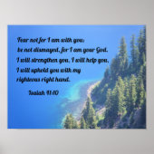 Isaiah 41:10 Fürchte dich nicht, denn ich bin bei  Poster (Vorne)
