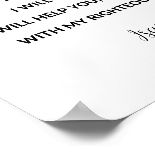 Isaiah 41:10 Fürchte dich nicht, denn ich bin bei  Poster (Ecke)