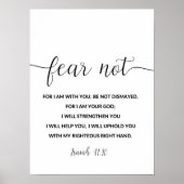 Isaiah 41:10 Fürchte dich nicht, denn ich bin bei Poster (Vorne)