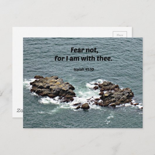 Isaiah 41:10 Fürchte dich nicht, denn ich bin bei Postkarte (Vorne/Hinten)