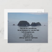Isaiah 41:10 Fürchte dich nicht, denn ich bin bei Postkarte (Vorne/Hinten)