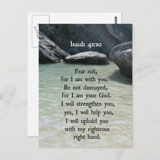 Isaiah 41:10 Fürchte dich nicht, denn ich bin bei  Postkarte (Vorne/Hinten)