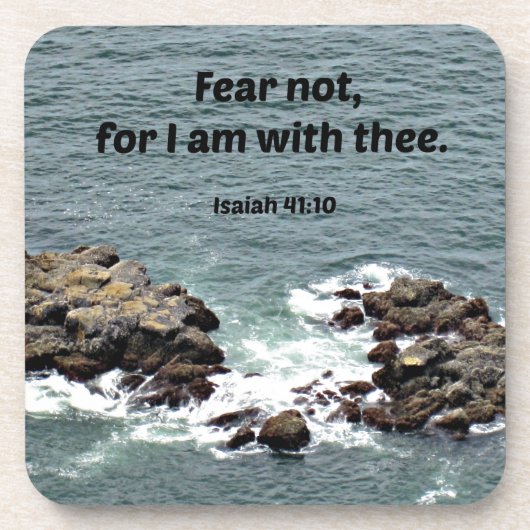 Isaiah 41:10 Fürchte dich nicht, denn ich bin bei  Untersetzer (Vorderseite)