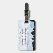 Isaiah 41:10 Fürchte mich nicht, weil ich bei dir  Gepäckanhänger (Vorderseite vertikal)