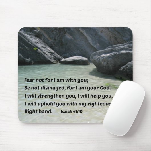 Isaiah 41:10 Fürchte mich nicht, weil ich bei dir  Mousepad (Mit Mouse)
