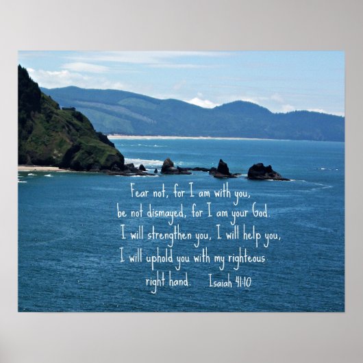 Isaiah 41:10 Fürchte mich nicht, weil ich bei dir Poster (Vorne)