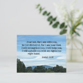 Isaiah 41:10 Fürchte mich nicht, weil ich bei dir Postkarte (Stehend Vorderseite)