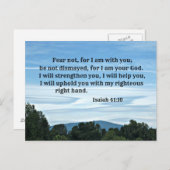 Isaiah 41:10 Fürchte mich nicht, weil ich bei dir Postkarte (Vorne/Hinten)
