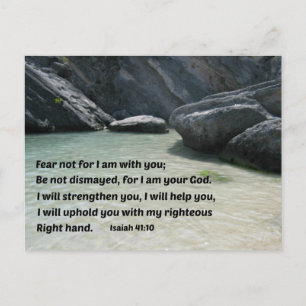 Isaiah 41:10 Fürchte mich nicht, weil ich bei dir  Postkarte