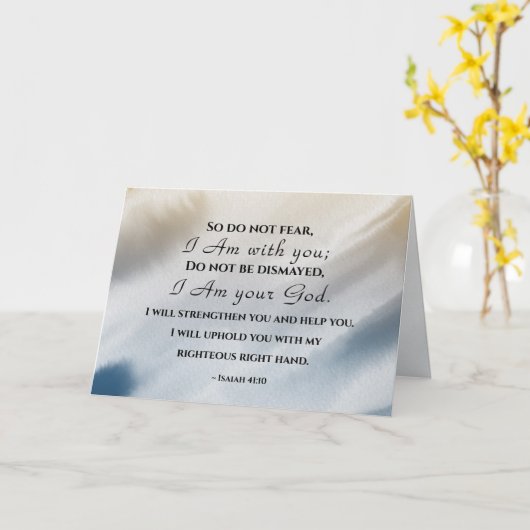 Isaiah 41:10 Fürchte nicht, dass ich bei dir bin B Karte (Gelbe Blume)
