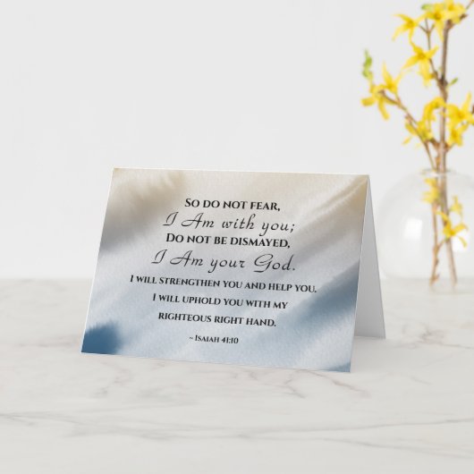 Isaiah 41:10 Fürchte nicht, dass ich bei dir bin B Karte (Gelbe Blume)