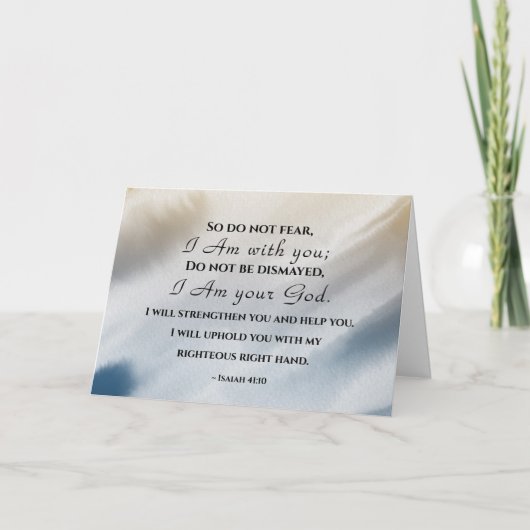 Isaiah 41:10 Fürchte nicht, dass ich bei dir bin B Karte (Vorderseite)