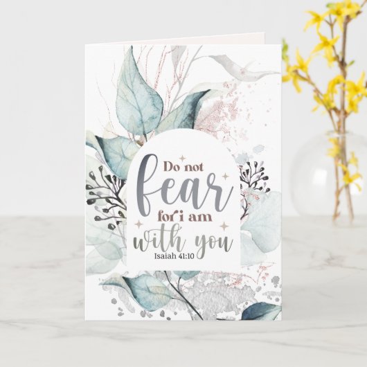 Isaiah 41:10 Fürchte nicht, dass ich bei dir bin B Karte (Gelbe Blume)