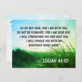 Isaiah 41:10 Fürchte nicht, dass ich bei dir bin B Postkarte (Vorne/Hinten)